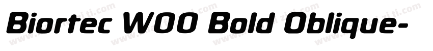Biortec W00 Bold Oblique字体转换